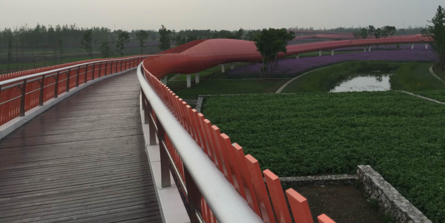 Rainbow bridge landscape pontoon