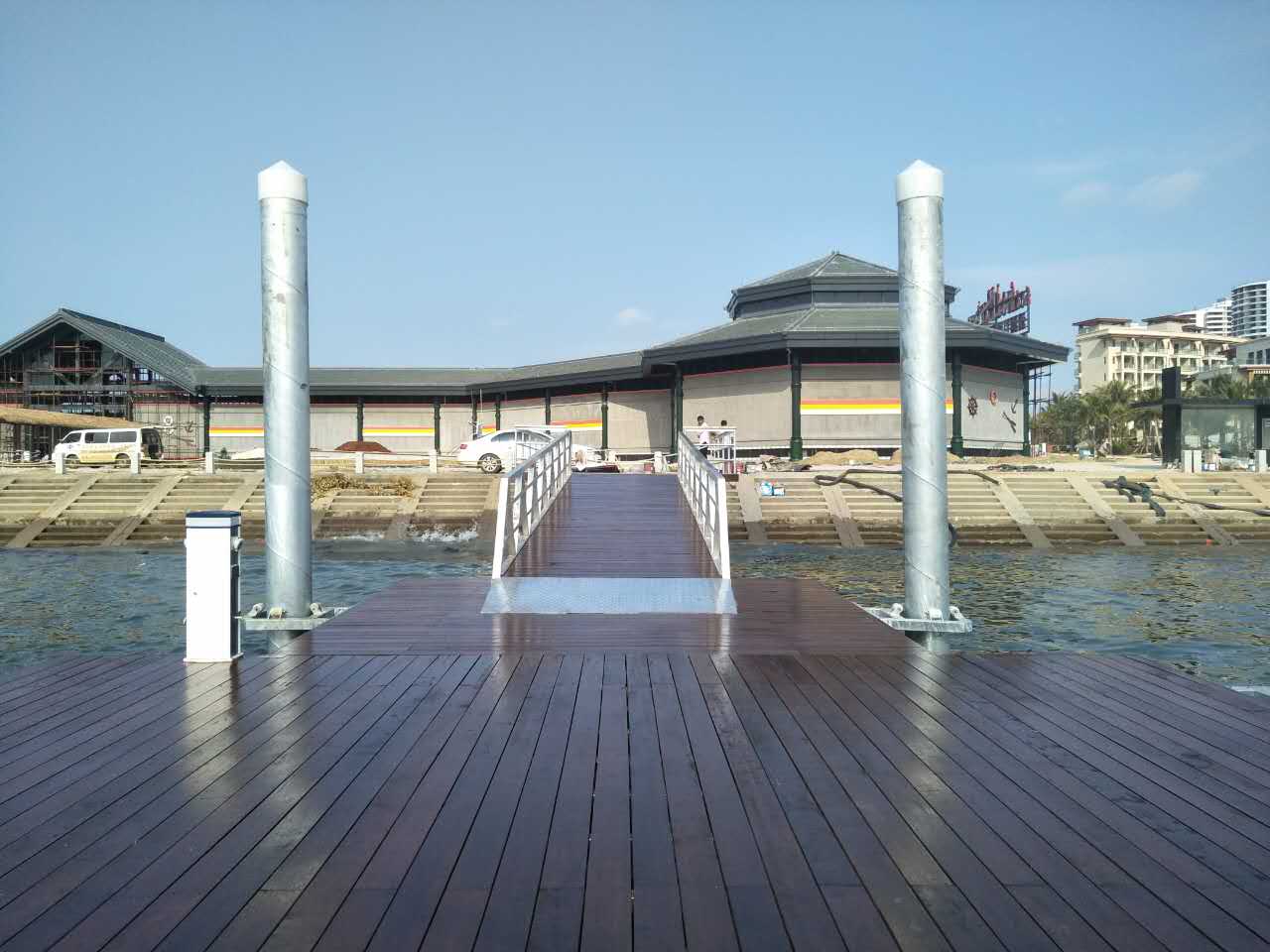 Fisherman's Wharf and float cage in Hainan, Wenchang