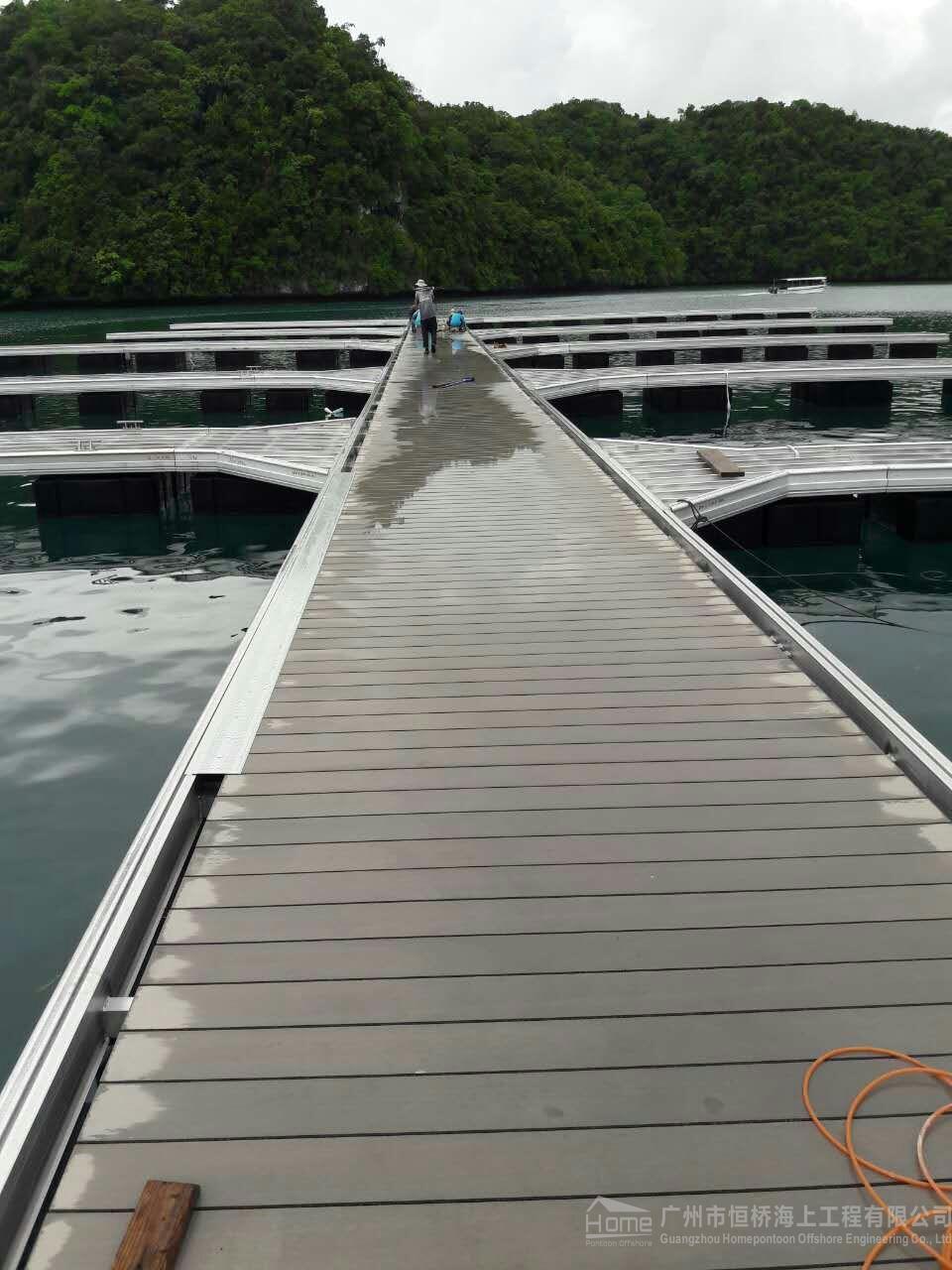 游艇码头 水上平台 水上浮桥 Marina water platform water bridge